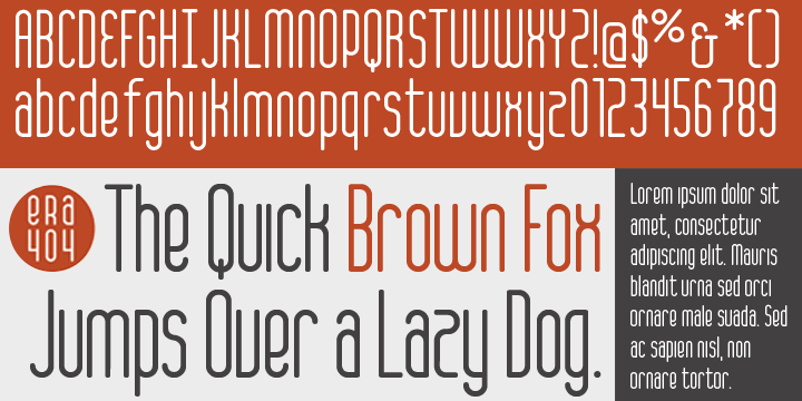 ERA404 Regular Typeface