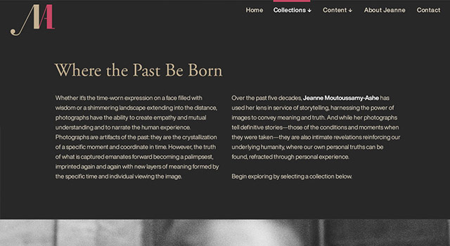 Jeanne Moutoussamy Ashe - Collections Landing Page