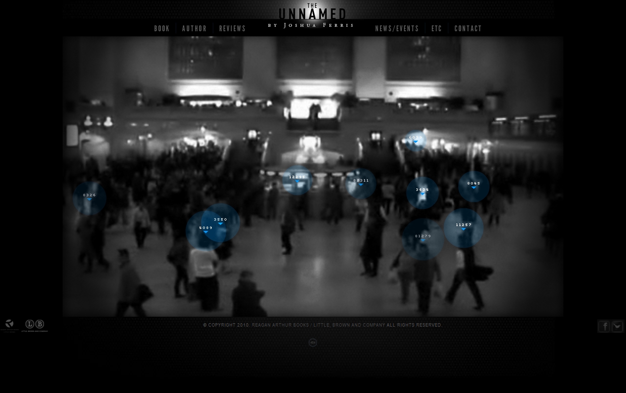 The Unnamed, by Joshua Ferris - Site Design