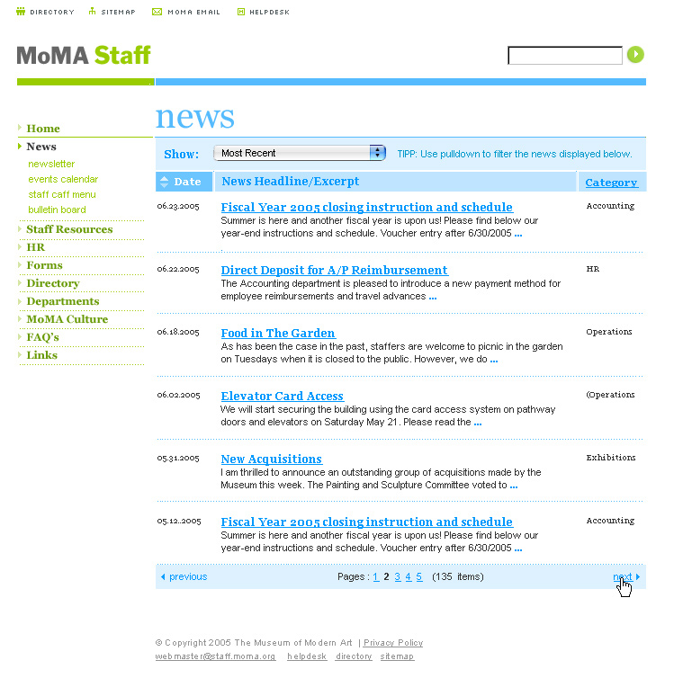 MoMA Staff - News MoMA Staff - News