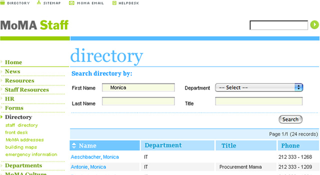 MoMA Staff - Directory