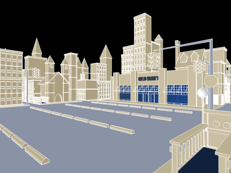 Old Navy - Promo - Stylized Environment for Showcasing New Products