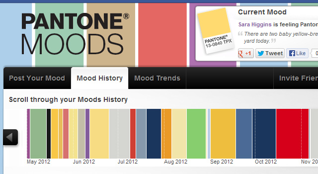 Pantone Moods - Mood History
