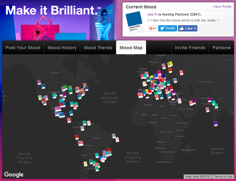 Pantone Moods - Mood Map