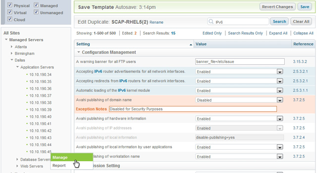 PCCS Template Configuration