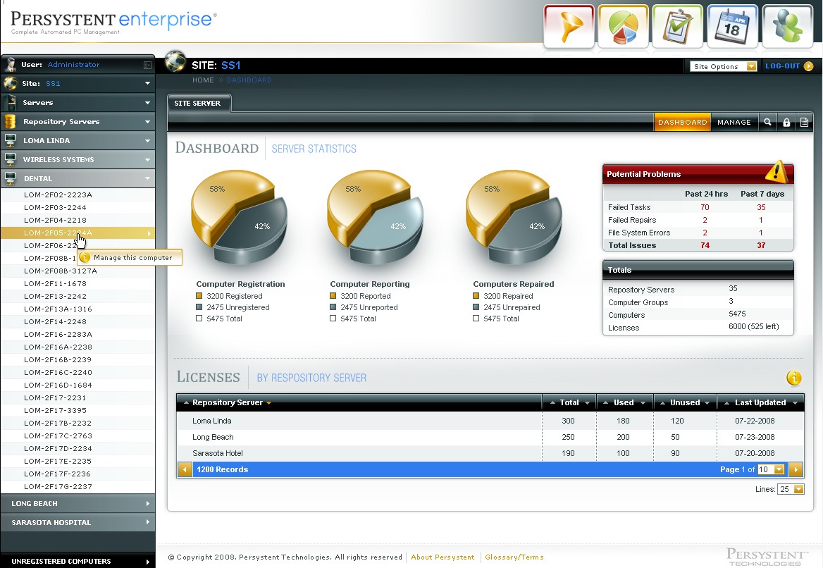 Persystent - Dashboard UI Design (Alternate) Persystent - Dashboard UI Design (Alternate)