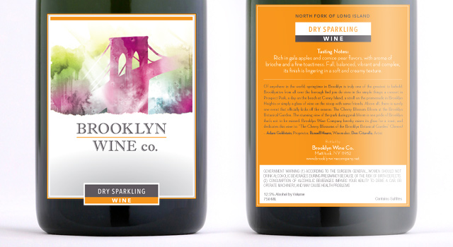 Brooklyn Wine Company - Sparkling White Wine Label